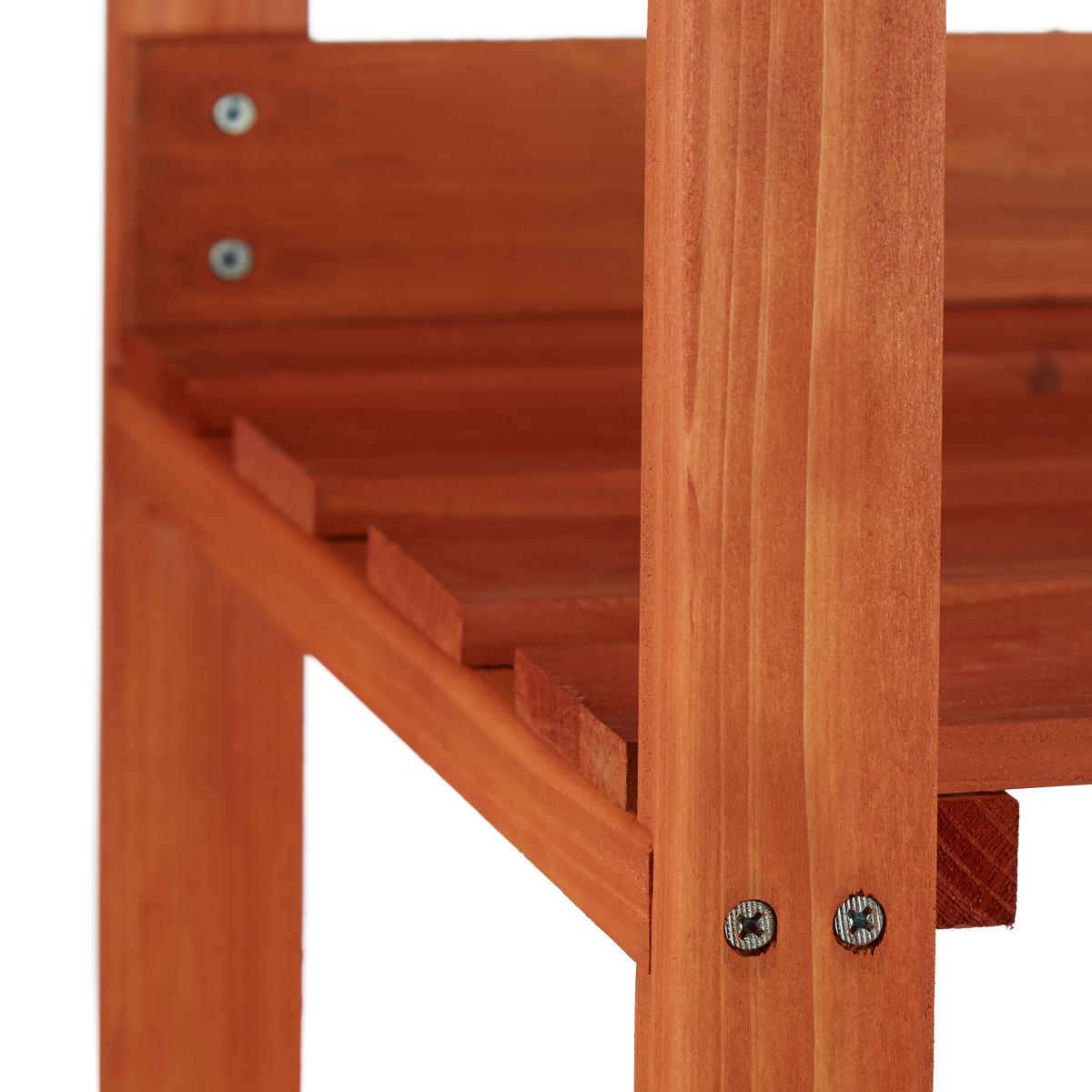 PFLANZTISCH - Orange, Holz/Metall (41.5/91.8/87.5cm) - Relaxdays
