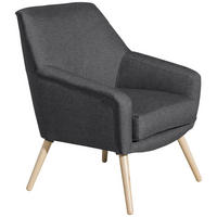 SESSEL Kachka Bezug Flachgewebe Buche natur / graphit - Graphitfarben, Kunststoff (67/81/71cm) - 58aufmkessel