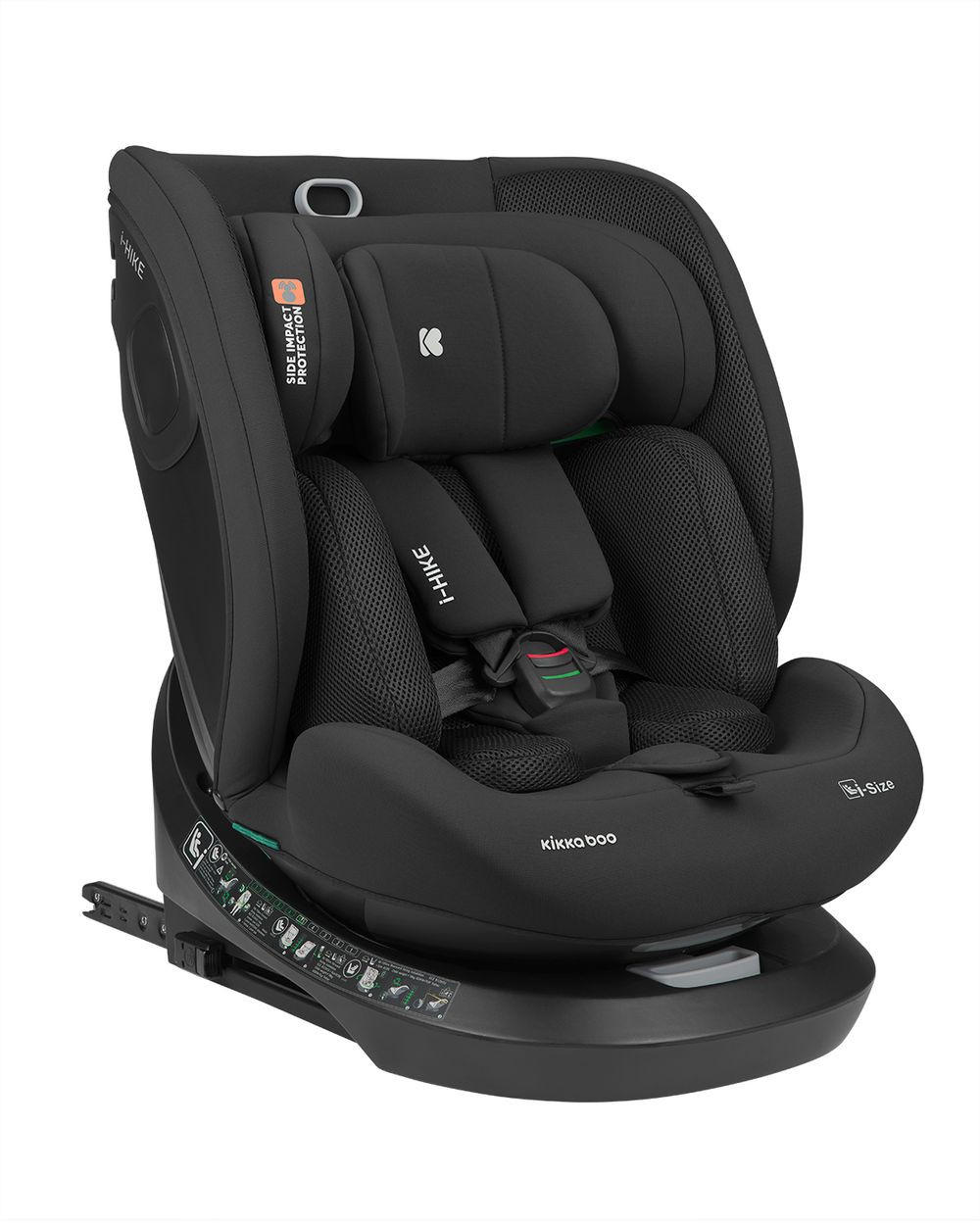 KINDERSITZ i-Size i-Hike schwarz (40-150 cm) Isofix, 360° drehbar, verstellbar - Schwarz, Kunststoff (44/58/53cm) - Kikka boo