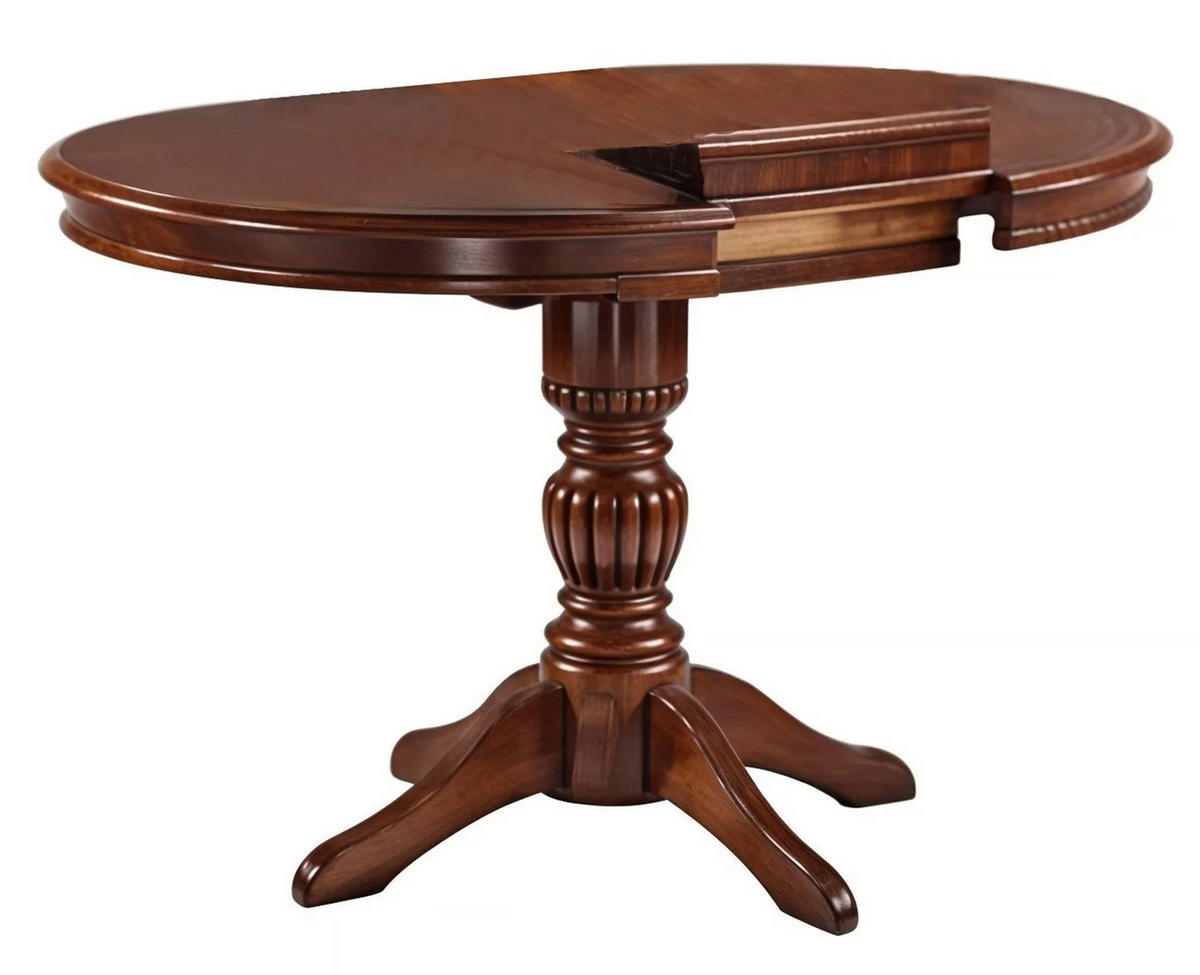 ESSTISCH Margo Nussbaum dunkel 90-125 cm / 90 cm / 75 cm - Braun, Holz/Holzwerkstoff (90/90/75cm) - Feldmann-Wohnen