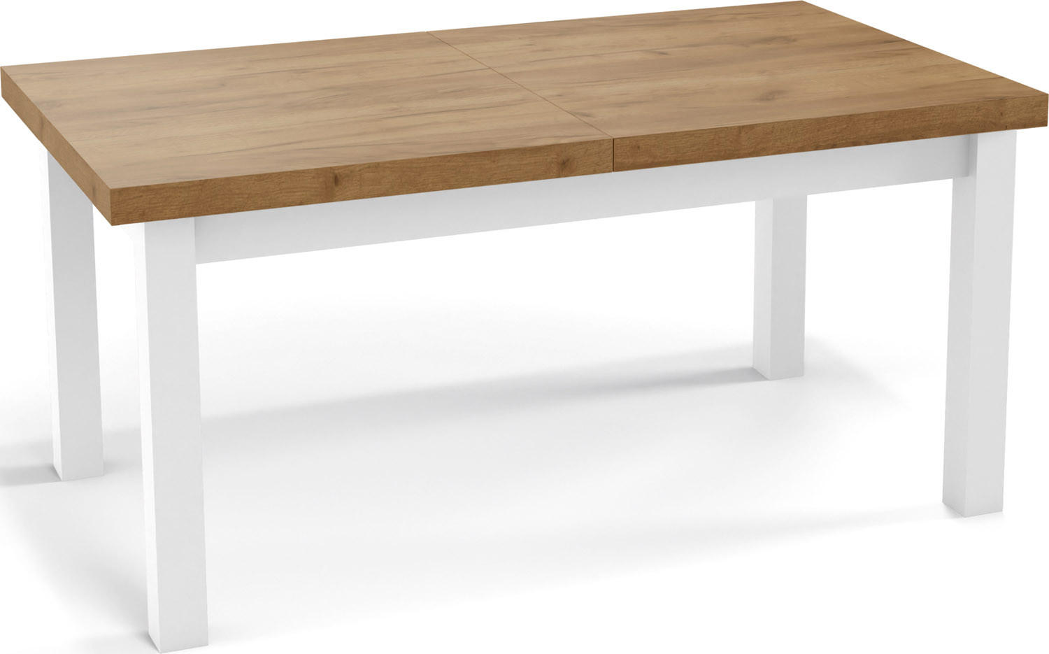 ESSTISCH Avena rechteckig ausziehbar, Wotan Eiche 140/80/78 - Eiche Wotan/Weiß, Holz/Holzwerkstoff (140/80/78cm) - WFL GROUP