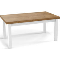 ESSTISCH Avena rechteckig ausziehbar, Wotan Eiche 140/80/78 - Eiche Wotan/Weiß, Holz/Holzwerkstoff (140/80/78cm) - WFL GROUP