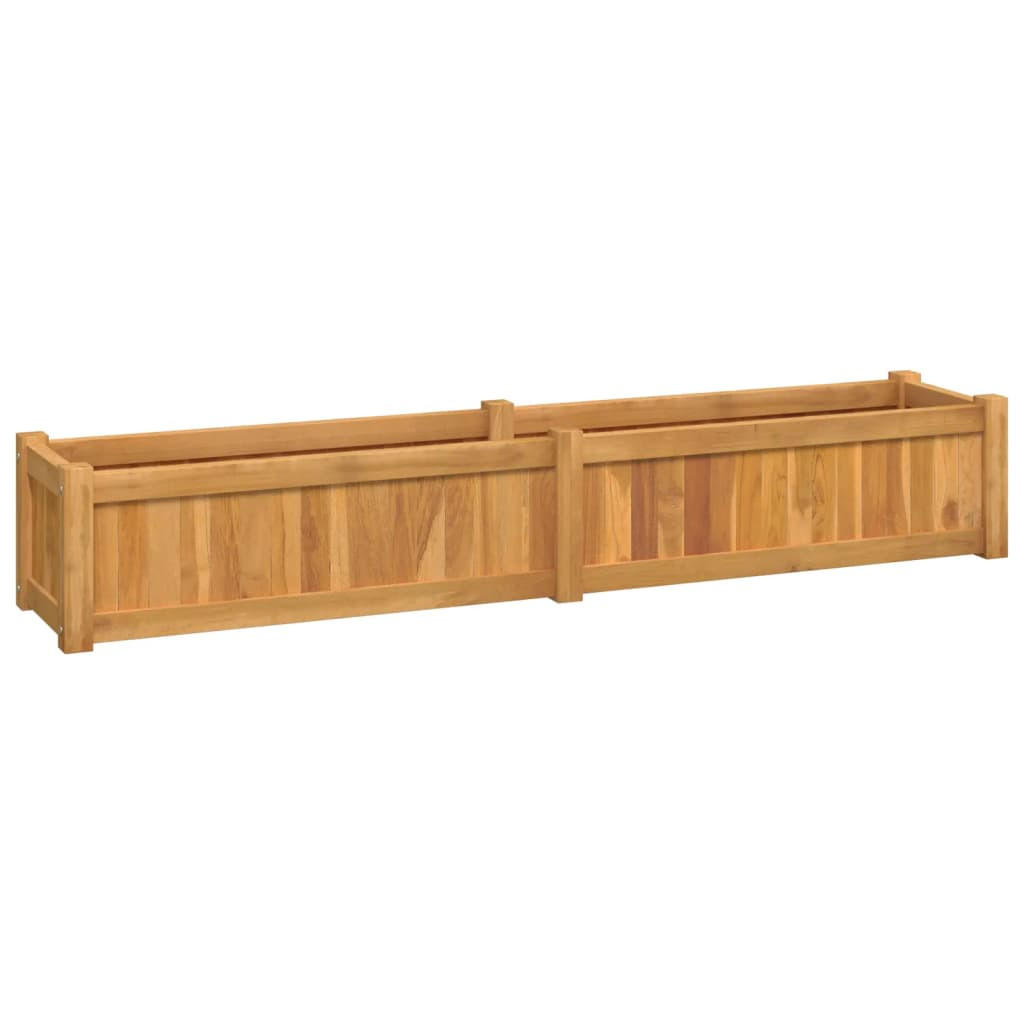 HOCHBEET 150x30x25 cm Massivholz Teak - Braun, Holz (150/25/30cm)