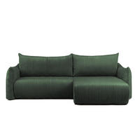 ECKSOFA Mailand Mit Schlaffunktion - Grün, Holzwerkstoff/Textil (260/154cm) - Fun Möbel