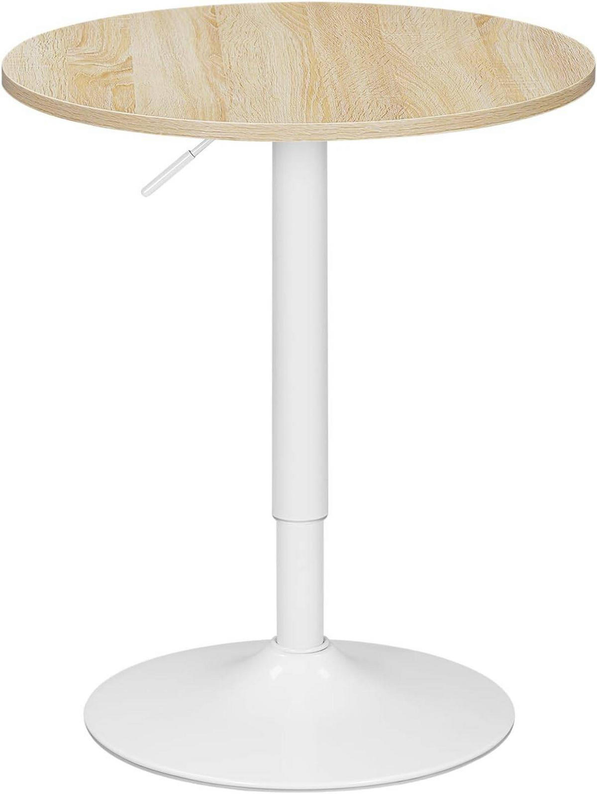 BARTISCH Stehtisch, Bistrotisch aus MDF Metall, 60x60x91cm - Hellbraun/Weiß, Holzwerkstoff/Metall (60/60/91cm) - Woltu