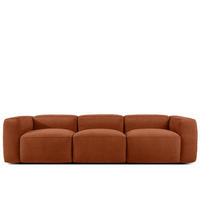 3-SITZER SOFA FUBBO, Rot - Rot, Holz/Holzwerkstoff (290/73/96cm) - KONSIMO®