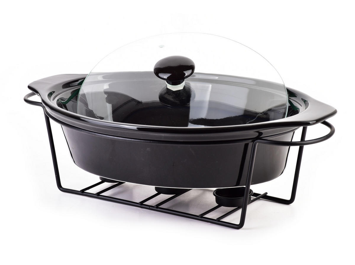 AUFLAUFFORM Modern Kitchen Schwarz 38/26/7.9 cm Keramik - Schwarz, Keramik (26/7.9/38cm) - Mondex