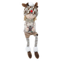 WEIHNACHTSFIGUR aus Plüsch 12/8/51 cm - Beige, Textil (8/51/12cm) - Home Styling Collection