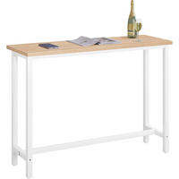 BARTISCH, aus MDF, Helle Eiche, 140x100x40cm - Hellbraun/Weiß, Holzwerkstoff/Metall (40/140/100cm) - Woltu