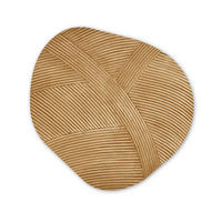 WANDBILD Struktur - Natur - Kunst - Rattan Wanddeko 40x40 cm - Naturfarben, Kunststoff (40/40cm) - MuchoWow