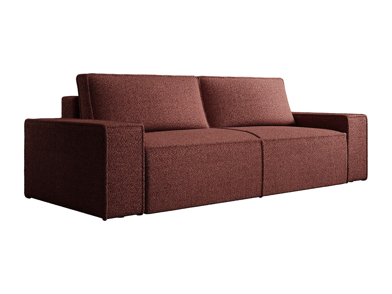 SCHLAFSOFA - 4 Personen - Stoff - Bordeaux - - Bordeaux, Textil (257/85/102cm) - Vente-Unique