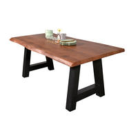 ESSTISCH CALI - Schwarz/Braun, Holz/Metall (100/200/77cm) - SAM
