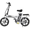 E BIKE Klapprad BK5S Leicht & Kompakt für Stadt & Bahn - 85% vormontiert mit 36Vh/10,4Ah abnehmbarer Akku - Weiß, Metall (37cm) - HITWAY