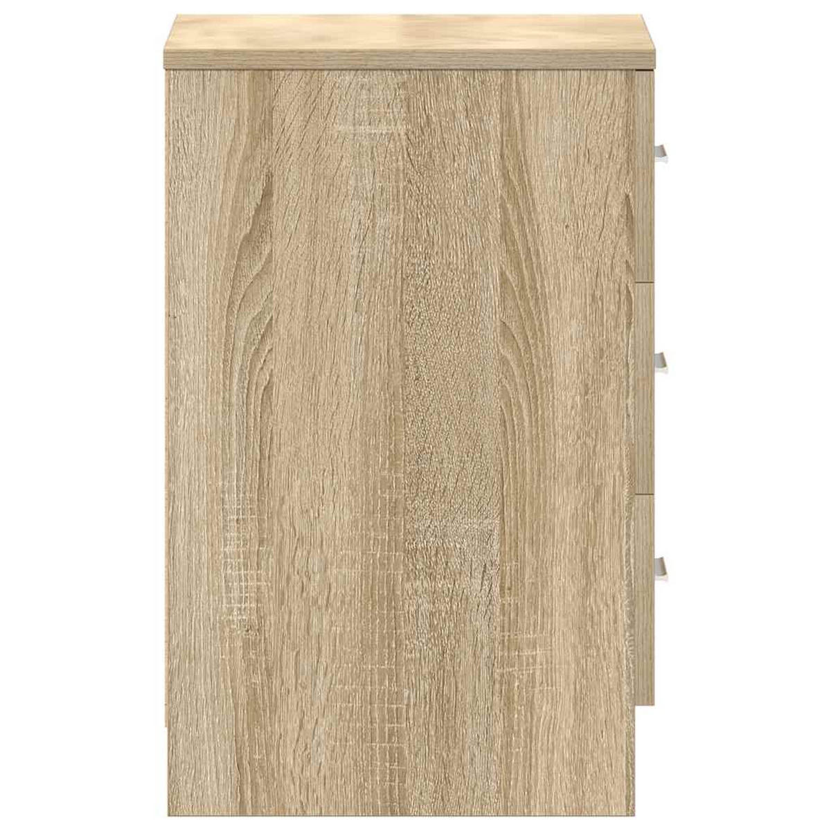 NACHTTISCH mit 3 Schubladen 38/35/56 cm aus Holzwerkstoff in Sonoma-Eiche Dekor - Sonoma Eiche, Holz (38/56/35cm) - vidaXL