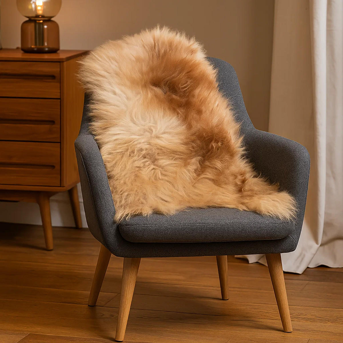 SCHAFFELL Island Lammfell XXL ca. 110–120 cm Braun - Braun, Fell (60/120cm) - Provellus