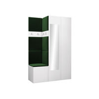 MOBILIER PENTRU HOL Orion XXVI - alb/verde, material plastic/compozit lemnos (116/186/46cm) - MIRJAN24