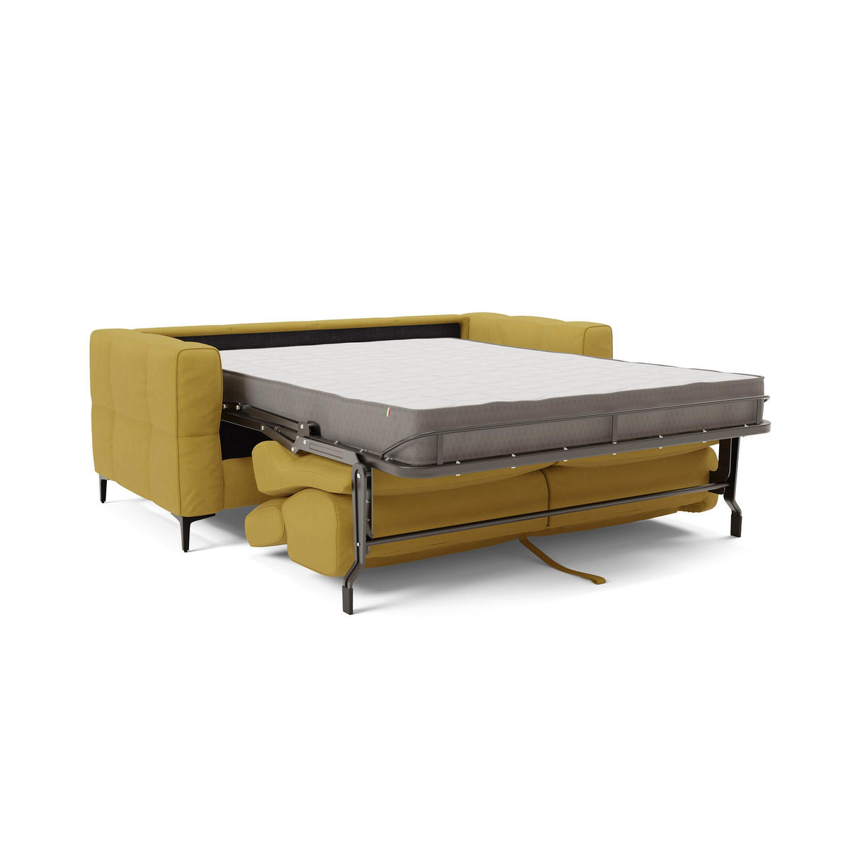 SCHLAFSOFA Gardenia - Gelb, Metall (218/88/94cm) - Divani.store