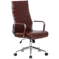 DREHSTUHL Lederlook bordeauxrot - Chromfarben/Bordeaux, Textil/Metall (58/105/66cm) - CLP