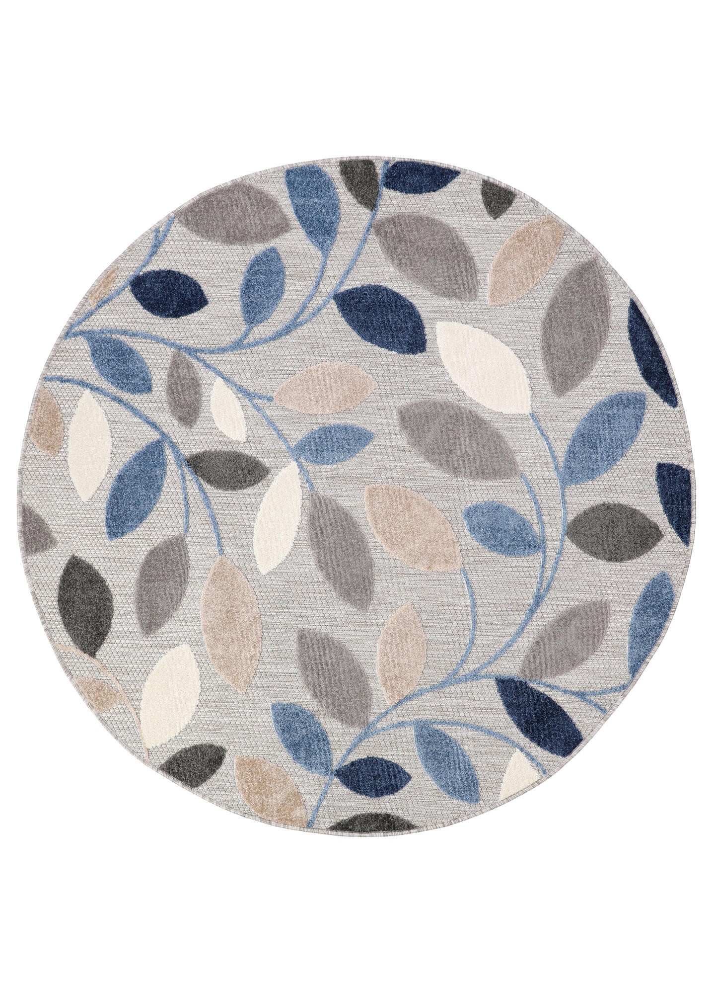 TEPPICH PATIO rund Grau 120/120 cm - Grau, Textil (120/120cm) - Tapiso