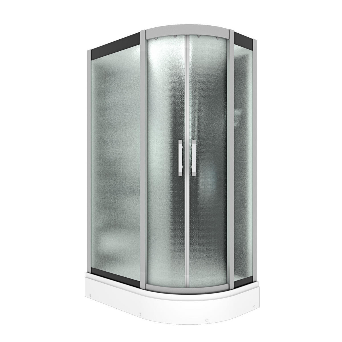 DUSCHE DampfduscheD60-73M3R-EC sw 80x120 - Schwarz, Glas/Kunststoff (80/120/215cm) - AcquaVapore by Sandra Jentho