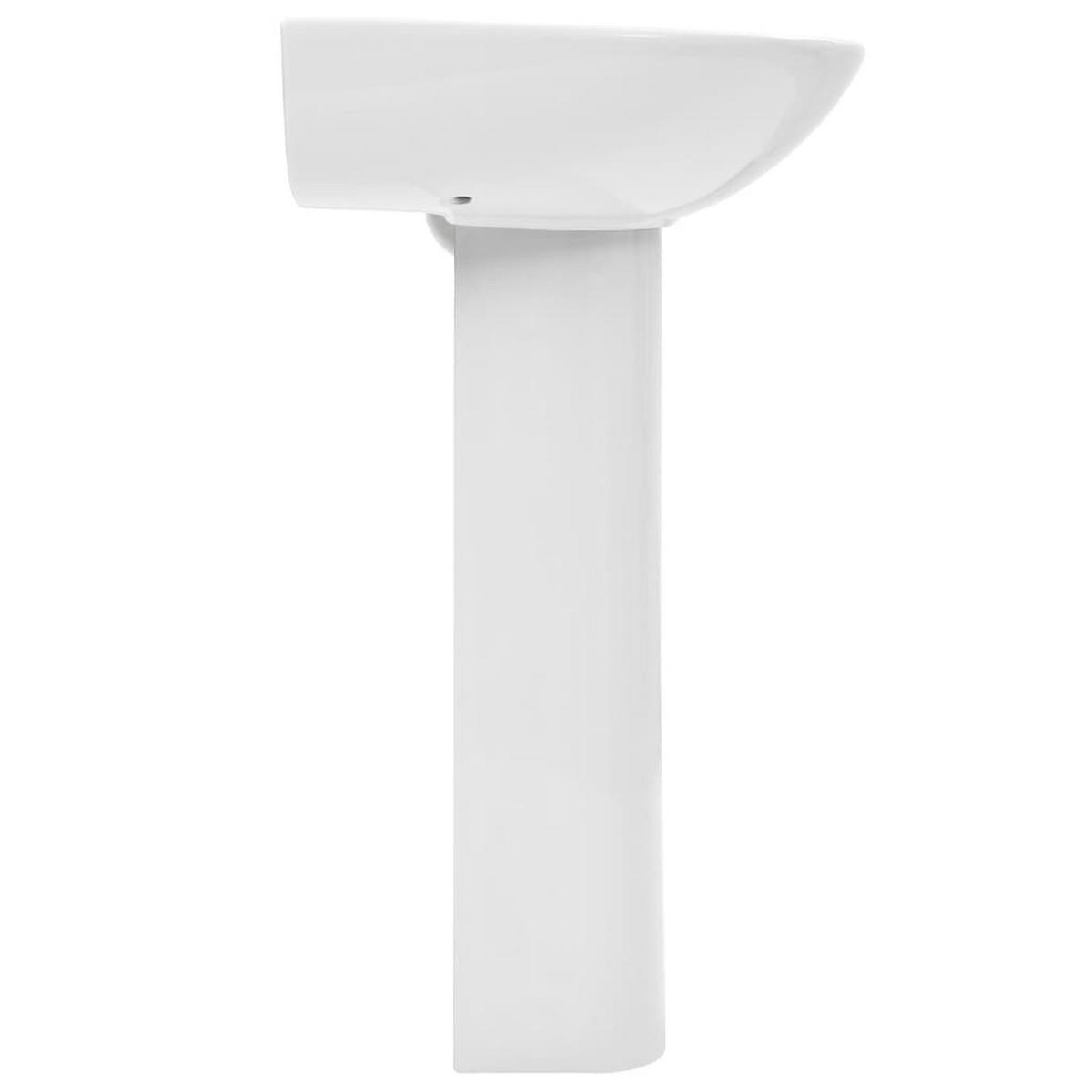 WASCHBECKEN Freistehendes Mit Säule Keramik Weiss 520/440/190 Mm - Weiß, Keramik (44/19/52cm) - vidaXL
