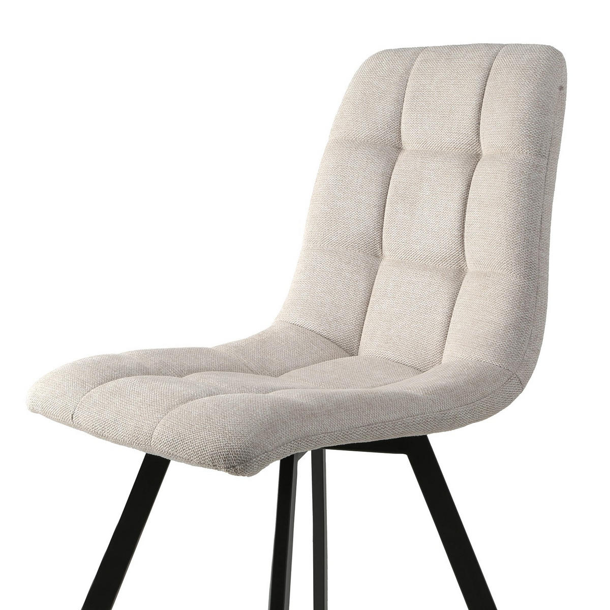 4ER-SET gepolsterte Stühle Chilli 86/55/45 cm - Beige, Holzwerkstoff (46/87/66cm) - Calicosy