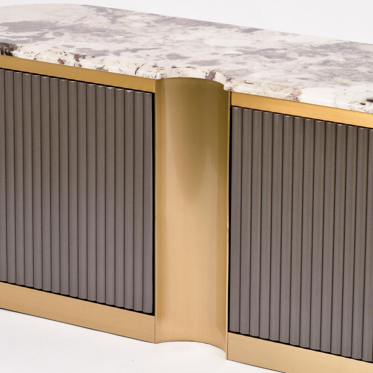 TV-LOWBOARD STILIG Dunkelgrau 200x40x50 cm - Dunkelgrau, Holzwerkstoff (200/50/40cm) - FURNLUX