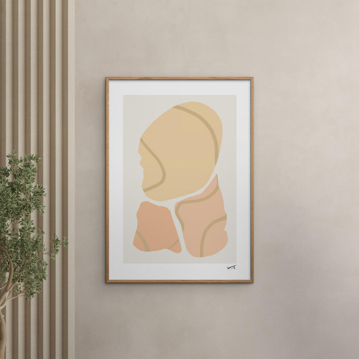 POSTER N. Atelier - Trois Morceaux - Naturfarben, Papier (50/70/0.1cm) - Poster&Frame