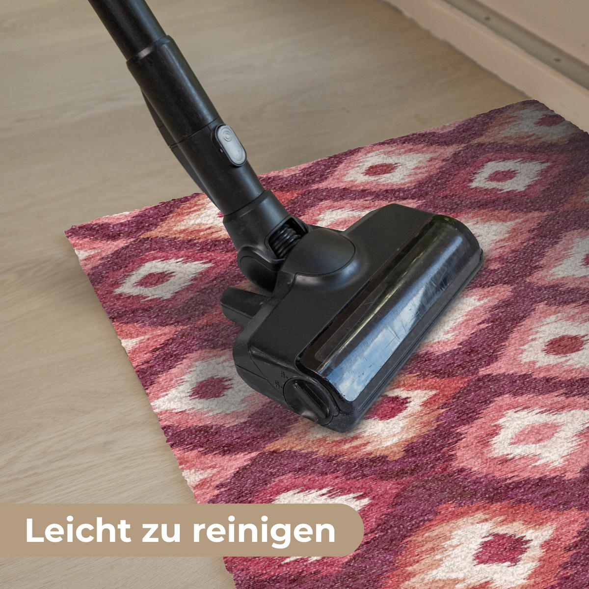 FUSSMATTE Diamantformen - Rosa - Muster - Textur 60x40 cm - Beere, Kunststoff (60/0.4cm) - MuchoWow