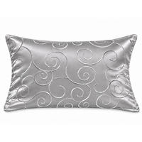 KISSENBEZUG 30x50 cm Silber Damast Circle - Silberfarben, Textil (30/50cm) - TiborTex