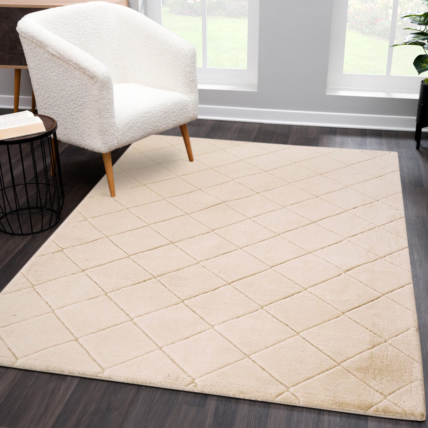 HOCHFLOR-TEPPICH Moment 600 Beige 200x290 cm - Beige, Textil (200/290cm) - carpet city