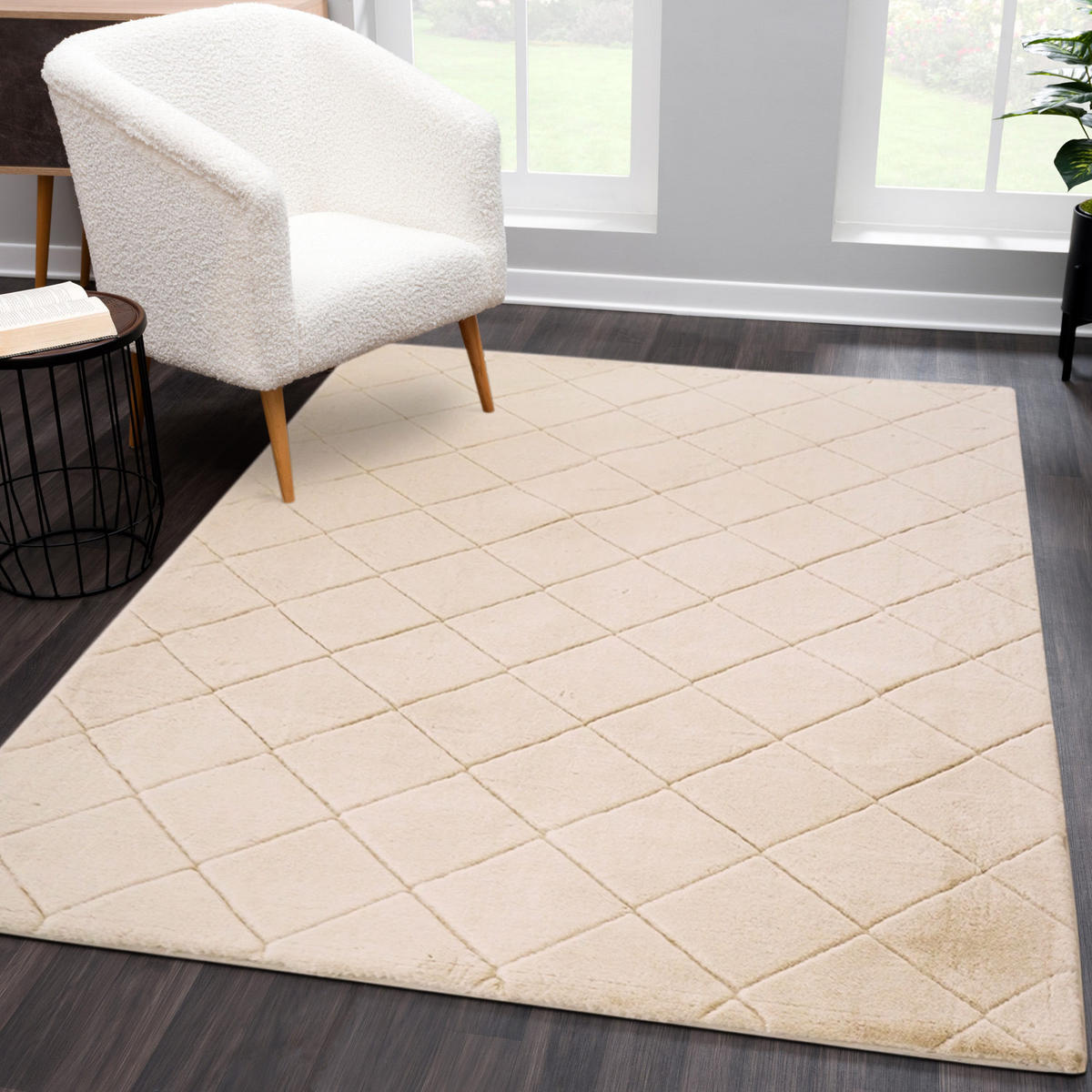 HOCHFLOR-TEPPICH Moment 600 Beige 120x170 cm - Beige, Textil (120/170cm) - carpet city