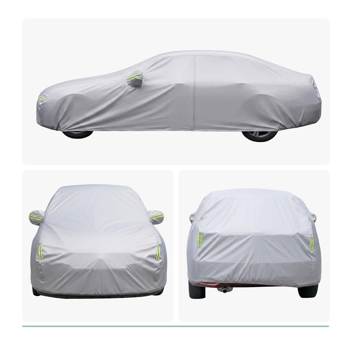 AUTOPLACHTA Strieborná Outdoor 435-470 cm sedan - strieborná, kov/textil (180/470/150cm) - Relaxdays