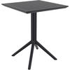 GARTENTISCH eckig 60/60/74 cm Kunststoff schwarz - Schwarz, Kunststoff (60/60/74cm) - CLP