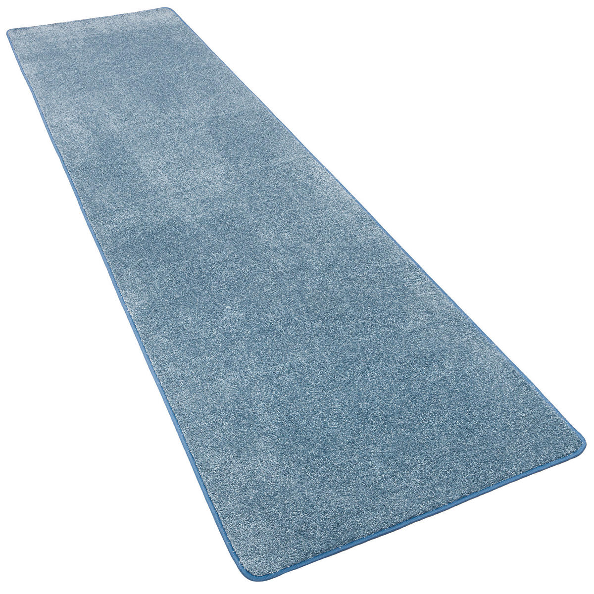 HOCHFLOR VELOURS LÄUFER TEPPICH LUNA - Blau, Textil (80/160cm) - Snapstyle