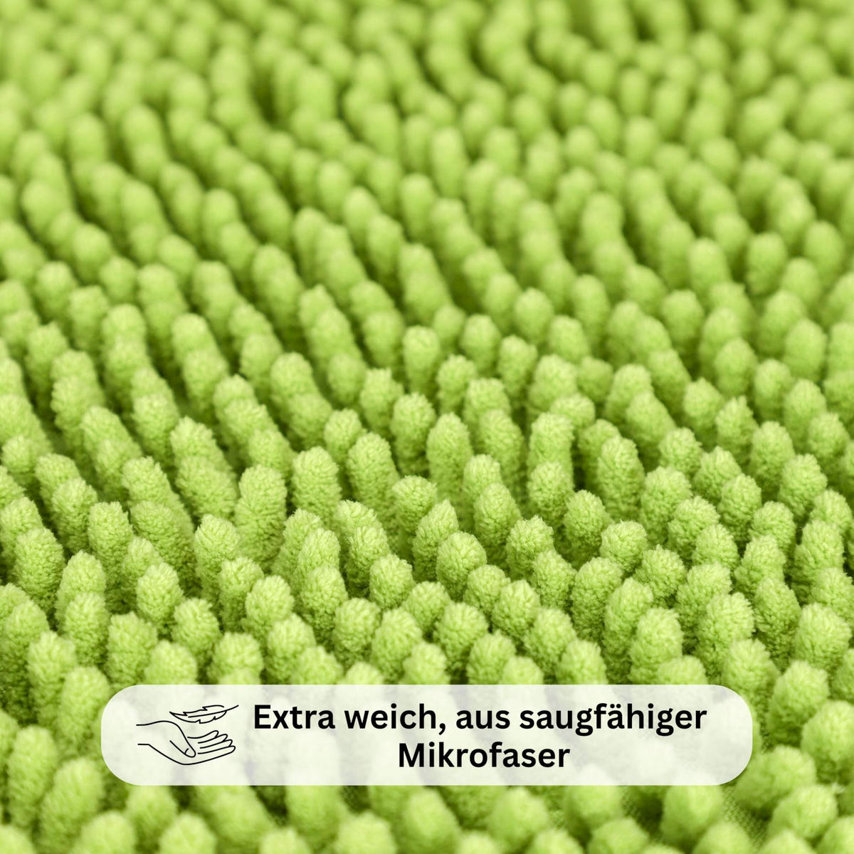 ECKBADEMATTE PARIS - Grün, Textil (100/100cm) - WohnDirect