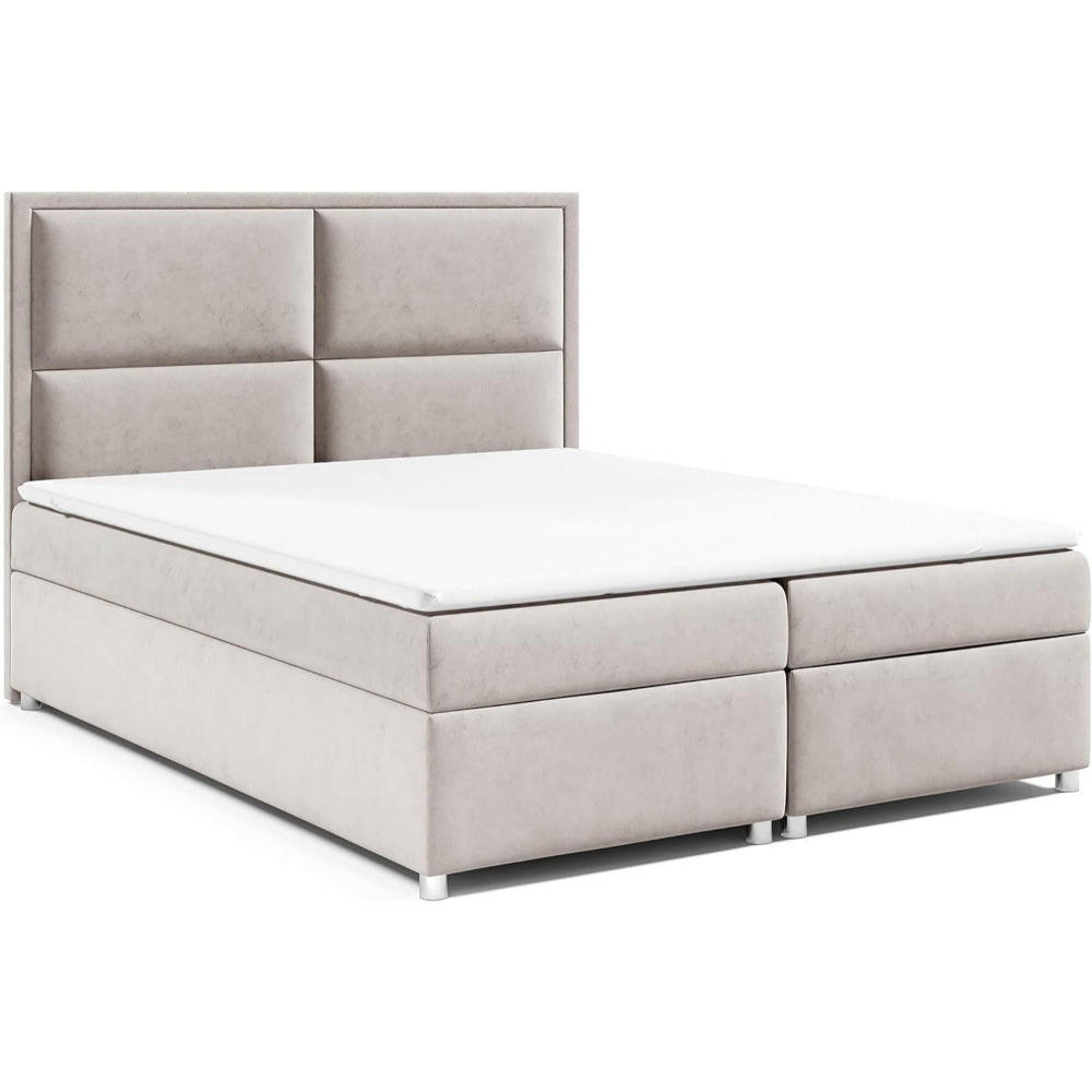 BOXBETT mit Bettkasten Trinity K-11 Bonellfederkern inkl. Topper - Creme, Holz/Holzwerkstoff (180/200cm) - Best For Home