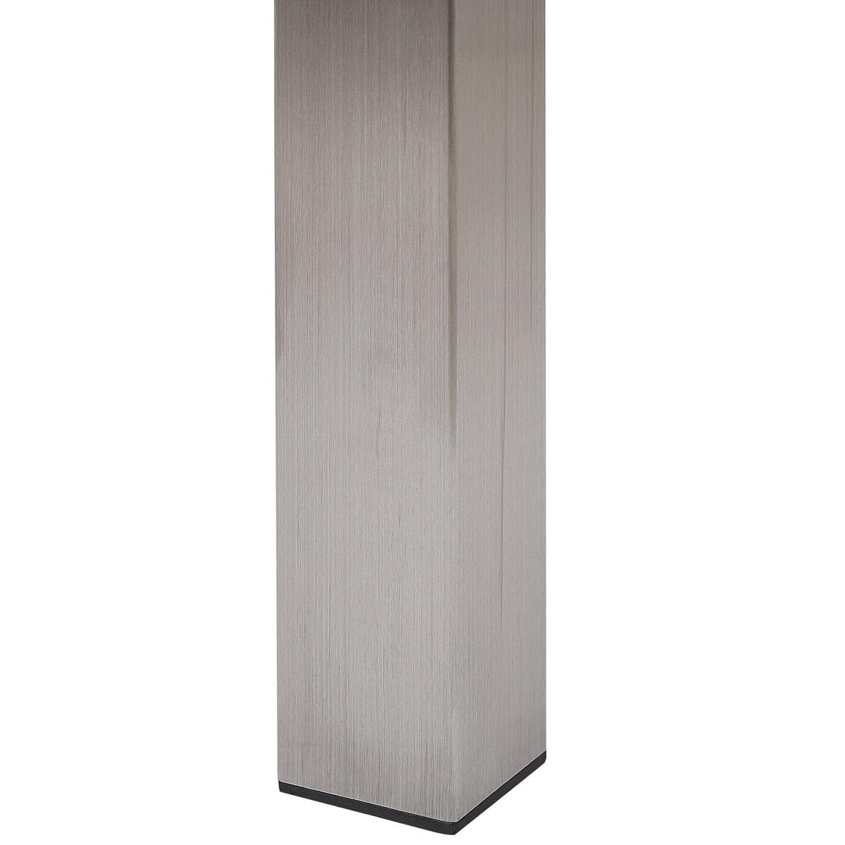 GARTENTISCH Eukalyptusholz hellbraun 220/100 cm Grosseto - Hellbraun/Silberfarben, Metall (220/100/74cm) - Beliani
