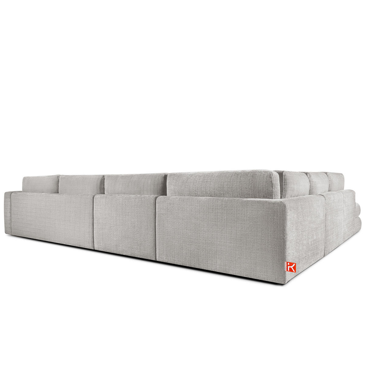 ECKSOFA XL rechts VERUS - Hellgrau, Holz/Holzwerkstoff (377/328cm) - KONSIMO®