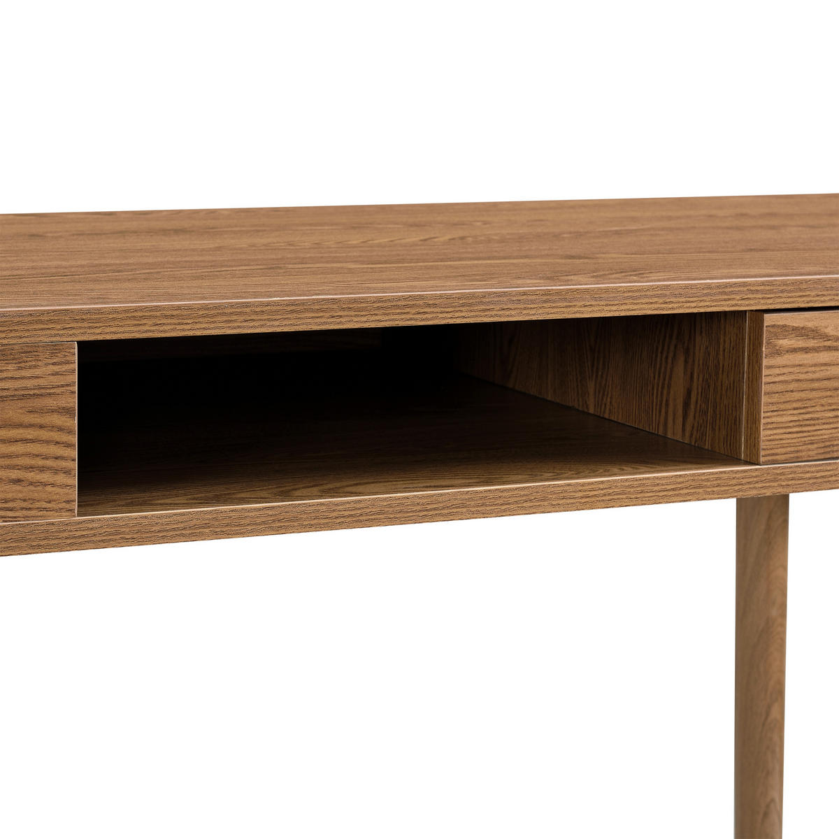 SCHREIBTISCH Habo - Dunkelbraun, Holzwerkstoff/Metall (48/115/74cm) - [en.casa]