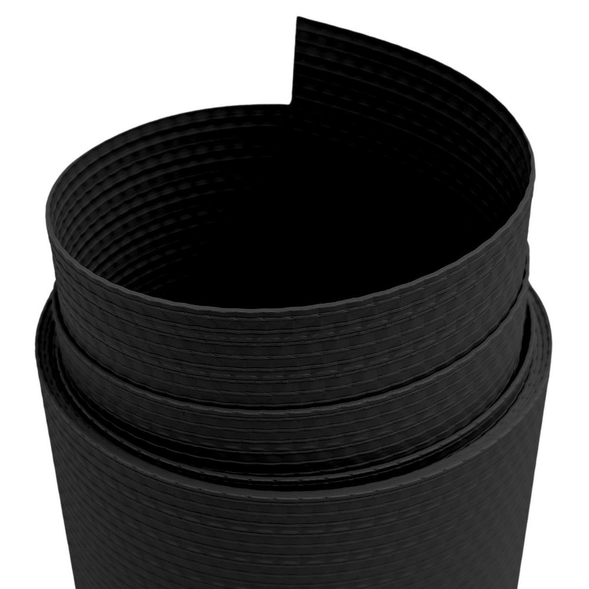SICHTSCHUTZSTREIFEN DELUX-R Einzelstreifen mit Wabenstruktur Schwarz 2,55m - Schwarz, Kunststoff (255/19cm) - ZAUN|ZU