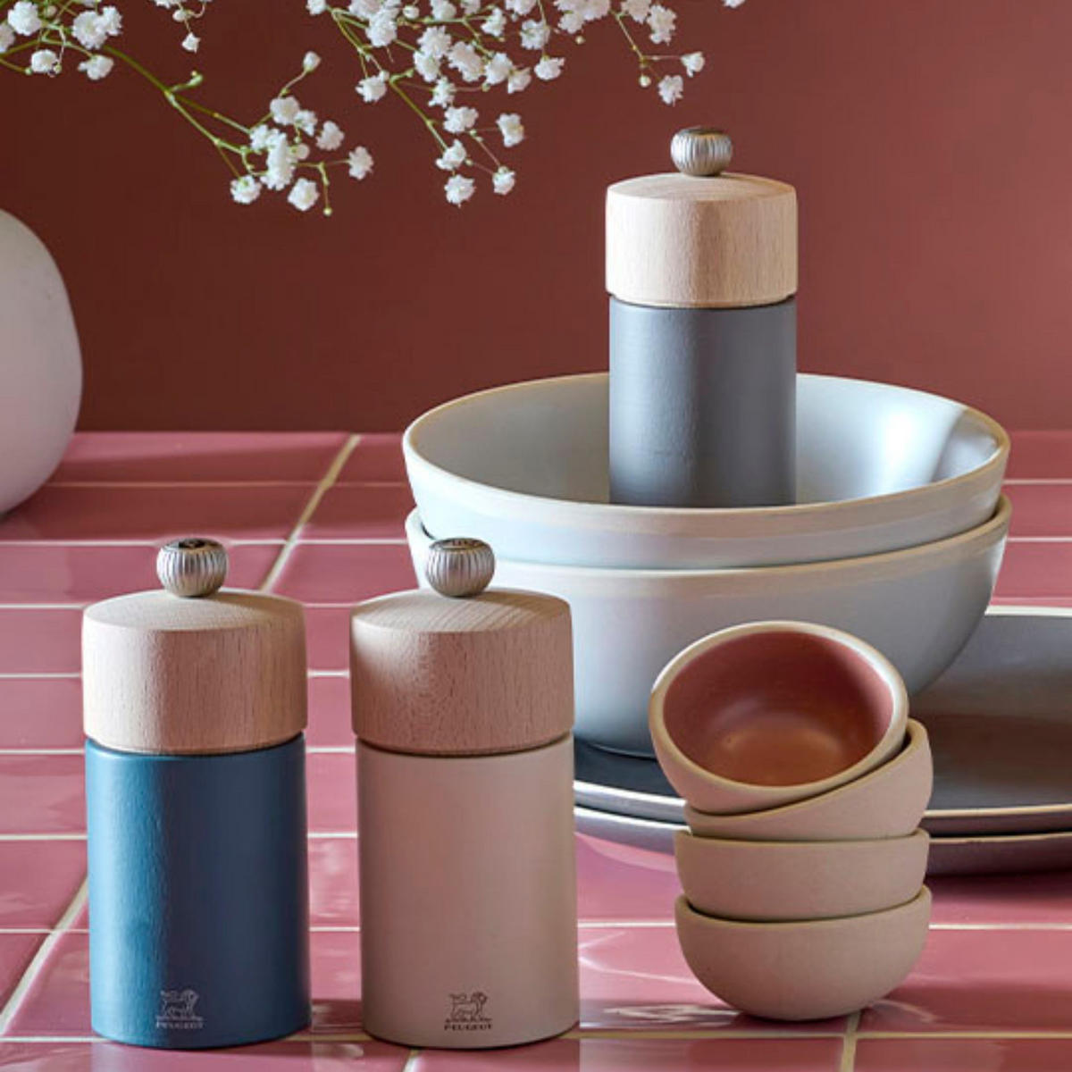 PFEFFERMÜHLE Boreal 12cm Buchenholz Rauchblau Stahlmahlwerk - Blau, Holz (52/12.1/52cm) - PEUGEOT