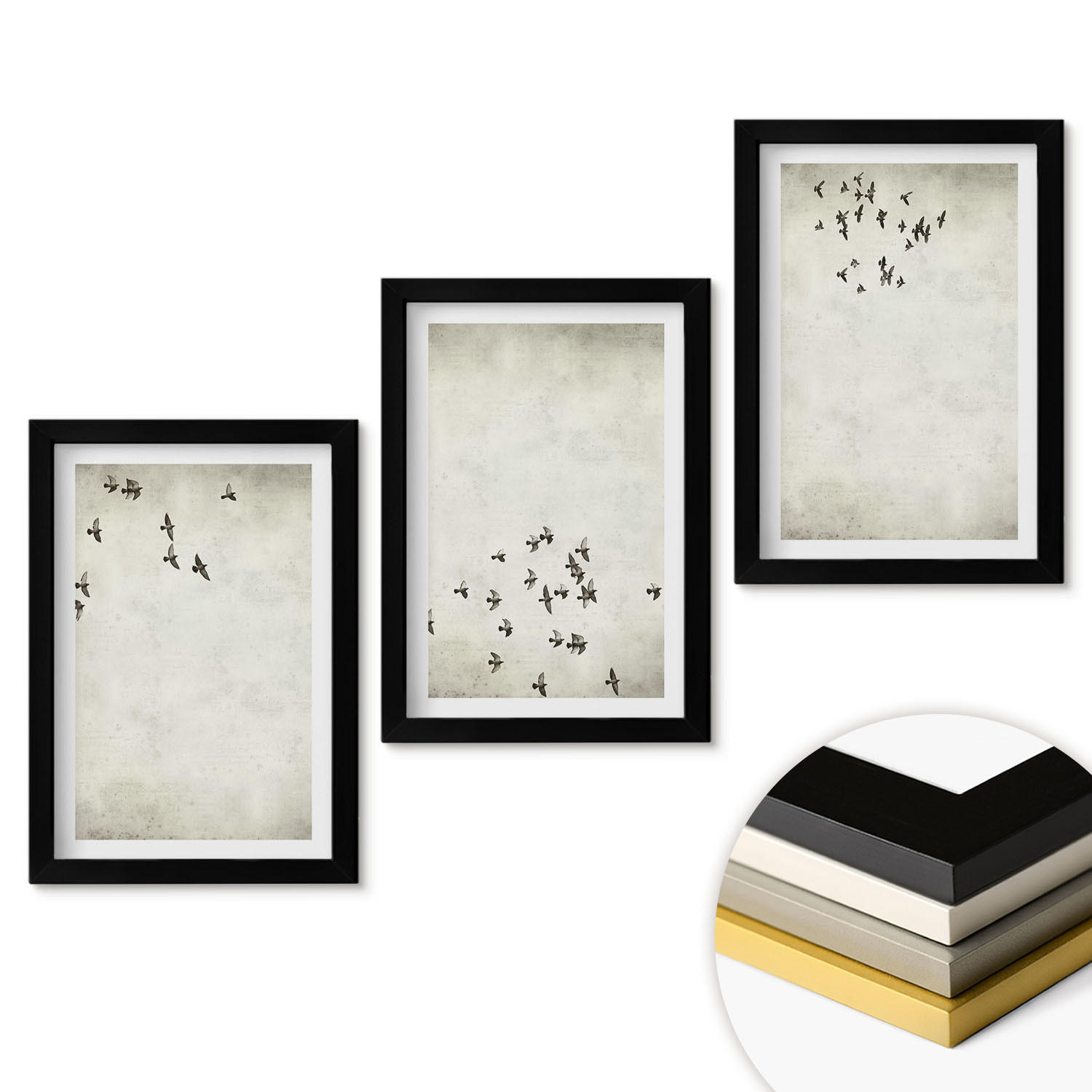 ArtPrintCave Wandbilder Schwarz 20x30 cm