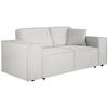 2-SITZER SOFA Pedro ohne Schlaffunktion hellbeige - Creme/Schwarz, Textil (185/75/88cm) - Beautysofa