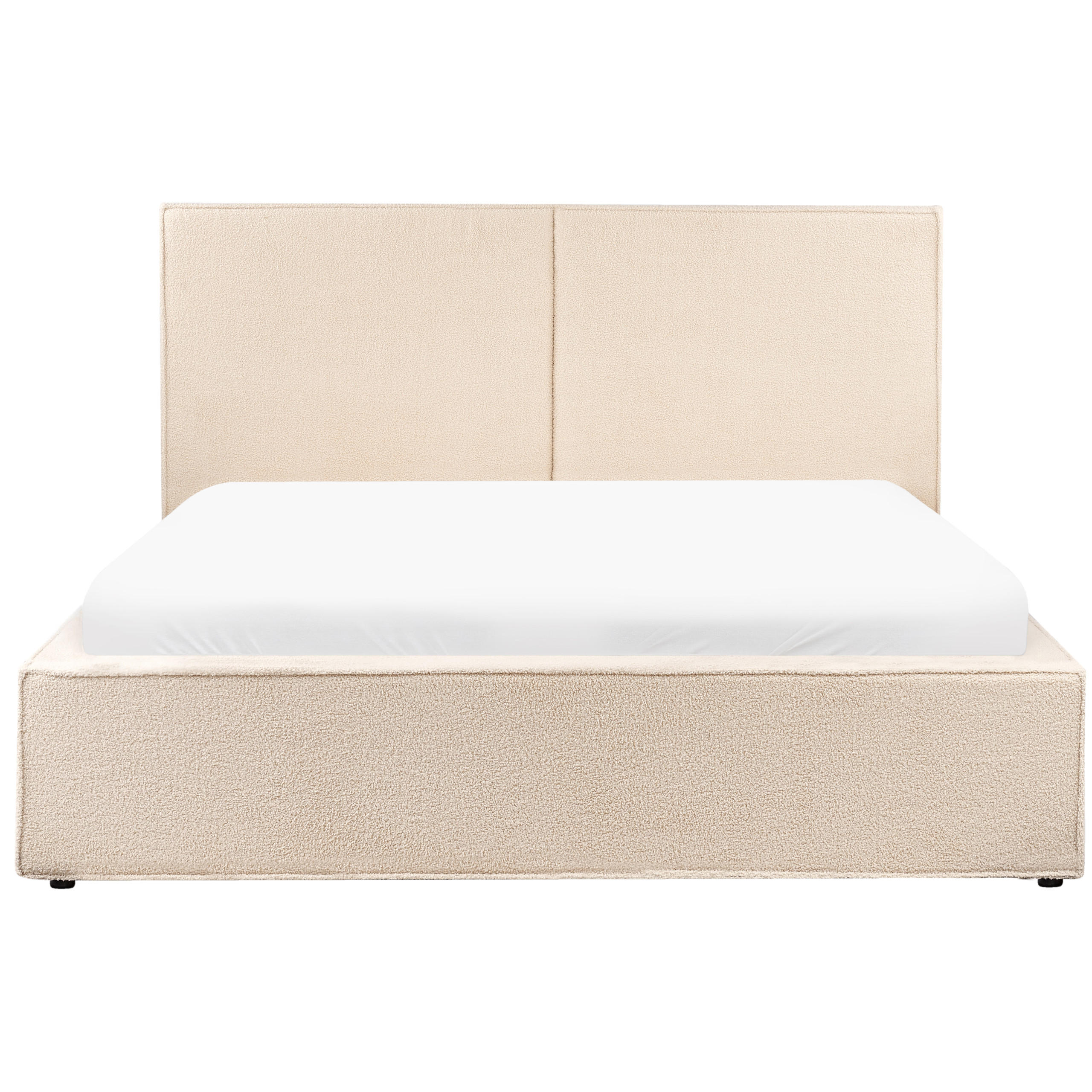 POLSTERBETT 160x200 cm Beige Moissac - Beige, Textil (160/200cm) - Beliani