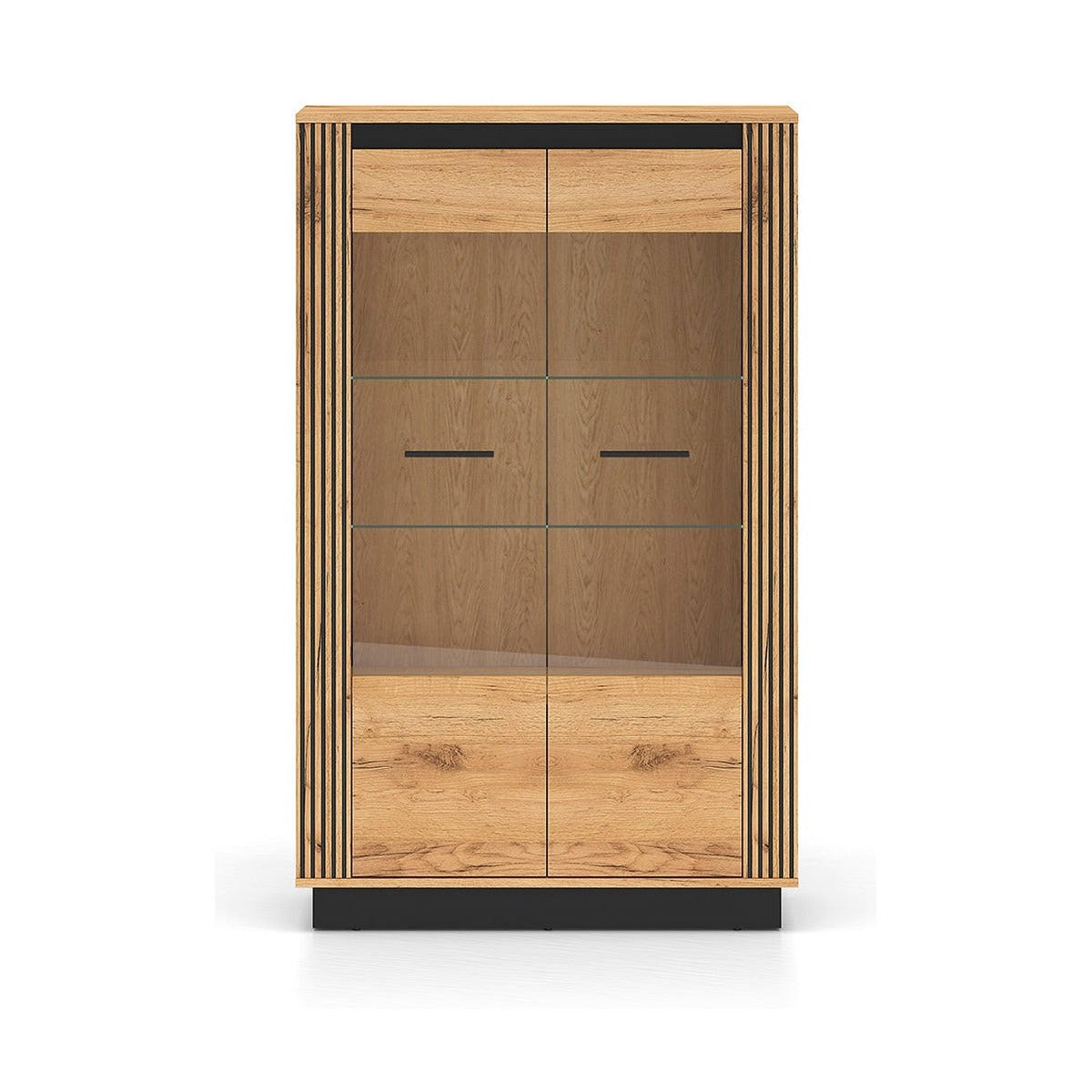 VITRINE – 92 cm – Urso – Eichefarben – VT-014 - Eichefarben, Holzwerkstoff (92/141/40cm) - hi-markt