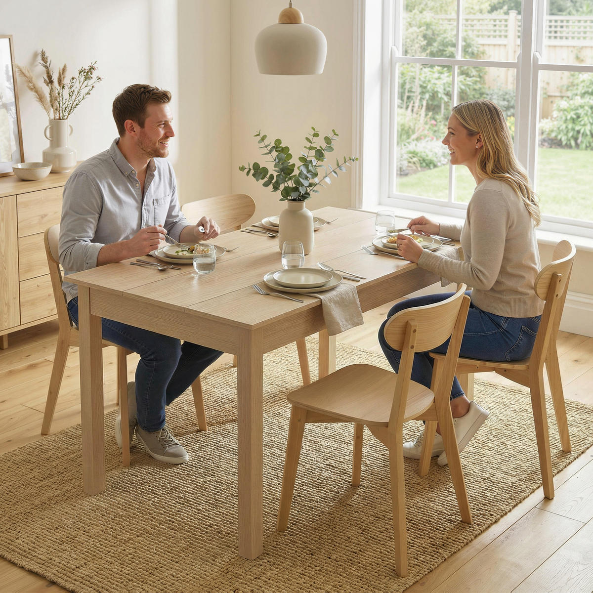 ESSTISCH Zweifarbig Holzoptik Rechteckig 119/70/75 cm - Naturfarben, Holz (70/119/75cm) - PANGIVO