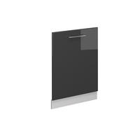 ČELNÍ PANEL MYČKY Fame-Line Antracitový vysoký lesk - bílá/vysoce lesklá černá, kompozitní dřevo (60/81.8/1.6cm) - Vicco