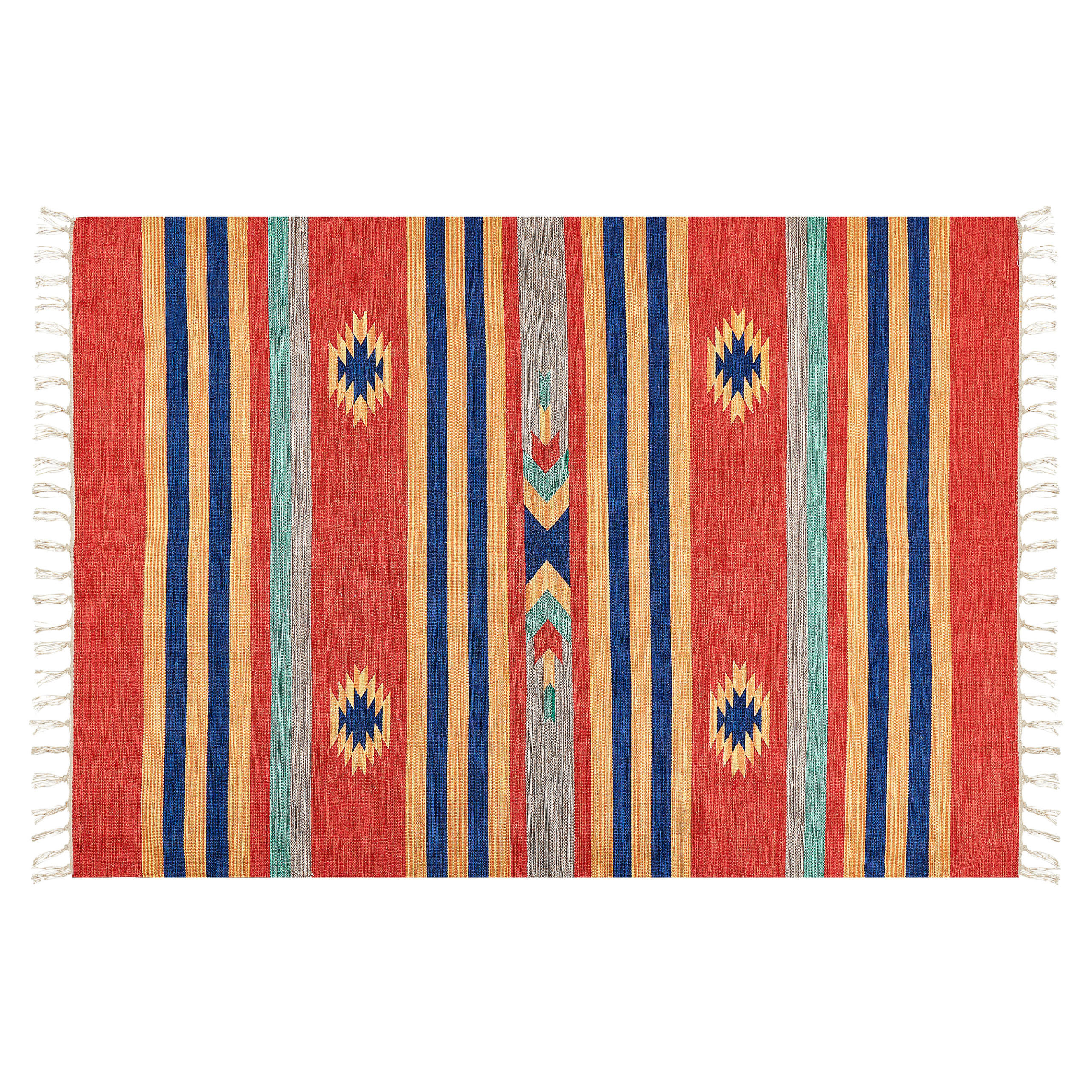 KELIM-TEPPICH Hatis 200/140 cm - Multicolor, Textil (140/200cm) - Beliani