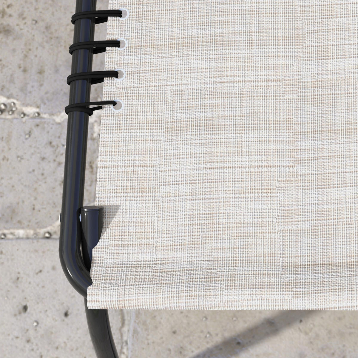 SONNENLIEGE DE-07660 klappbar, 4-fach verstellbar Cremeweiß - Creme, Metall (58/30/189cm) - ComfortXL